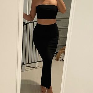 Bodycon 2 piece set (two piece set) midi skirt & bandeau